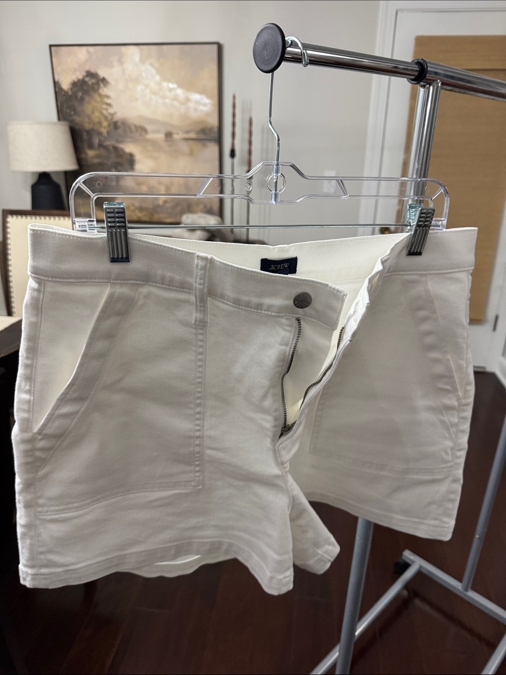 J. Crew White Utility Den Short